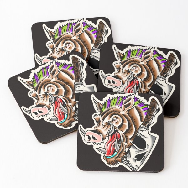 Item preview, Axel Boar traditional tattoo designed and sold by rafaelwolf.