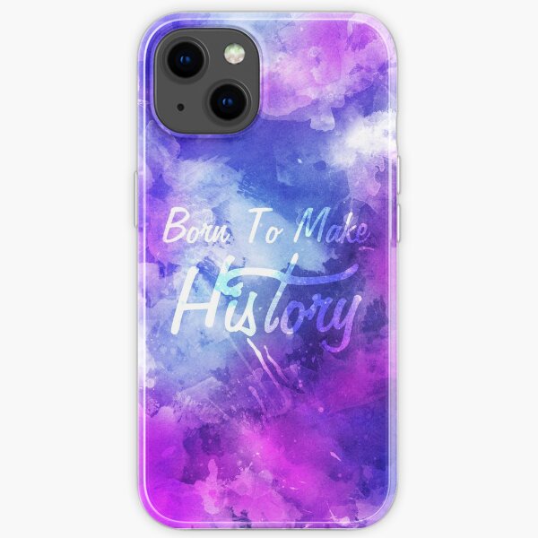 Born to Make History Watercolor iPhone Soft Case