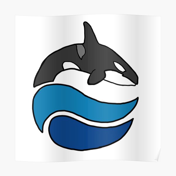 "Corky Orca Vintage SeaWorld Logo" Poster by tidaldreams Redbubble