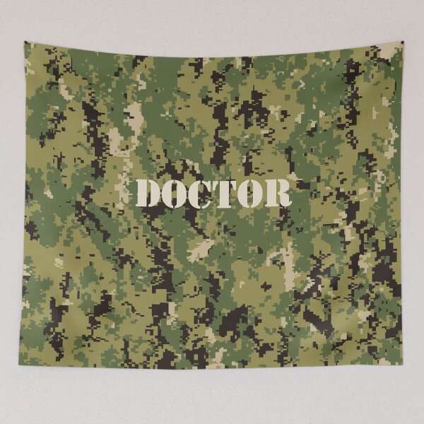 Item preview, Marine Pattern (MARPAT), NWU typeIII AOR-2, digital camouflage pattern swatch. US. Marines, US.navy - text: DOCTOR, typographic designed and sold by NineJuly.