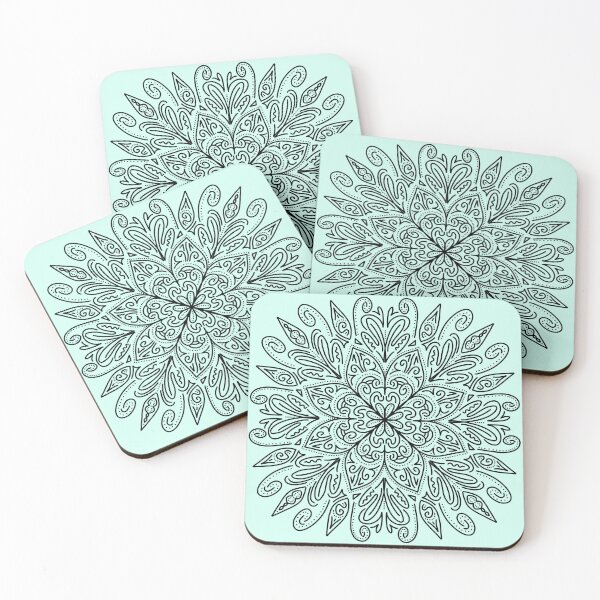 Item preview, Flower Mandala Black designed and sold by mh-art-.