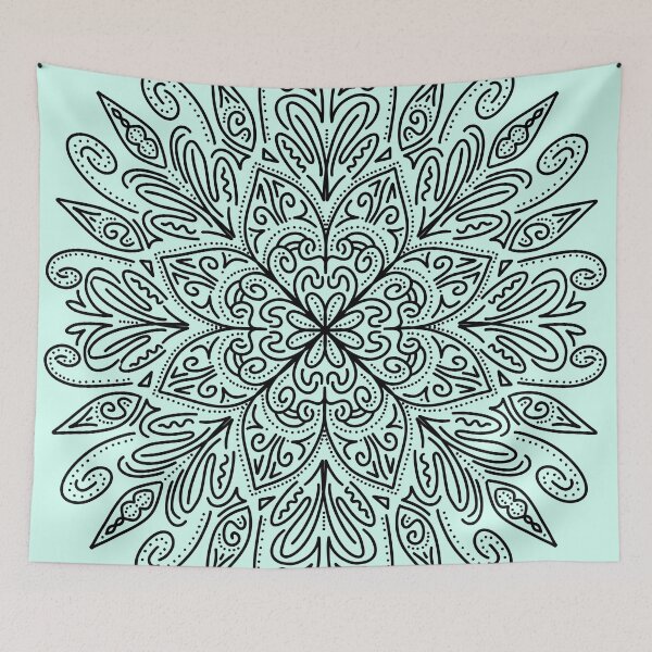 Item preview, Flower Mandala Black designed and sold by mh-art-.