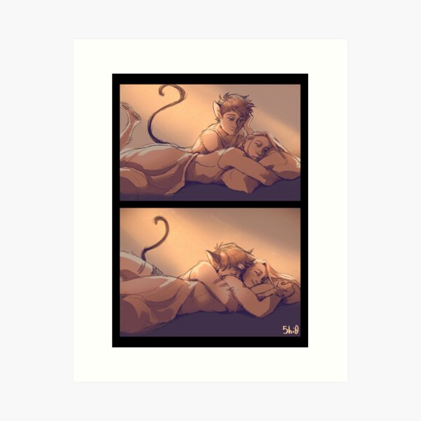 Catradora snuggles Art Print