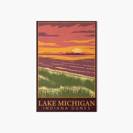 Lake Michigan Indiana Dunes Poster Art Board Print