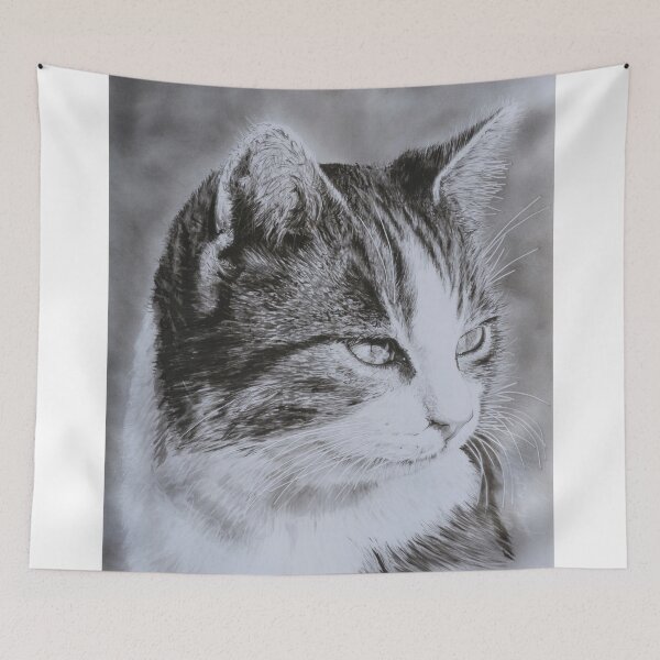 Item preview, "Tabby" - Cat portrait designed and sold by RmvPortraitsArt.