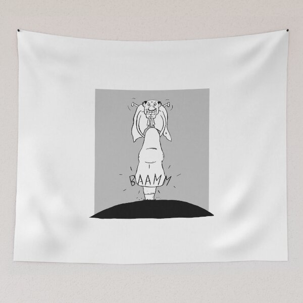 Item preview, Crooked Flying Hammer Man Black and White designed and sold by Vibrant  Potholes.
