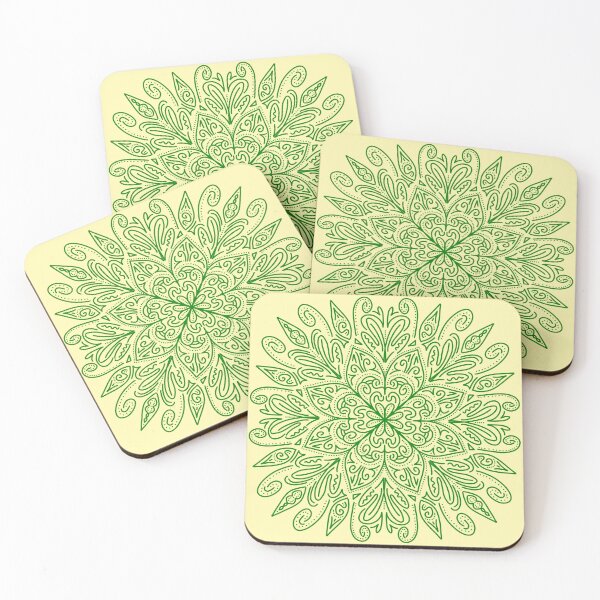 Item preview, Flower Mandala Green designed and sold by mh-art-.