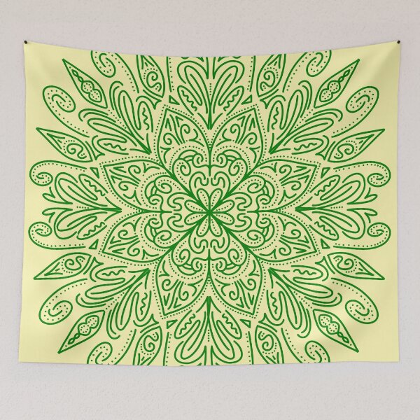 Item preview, Flower Mandala Green designed and sold by mh-art-.