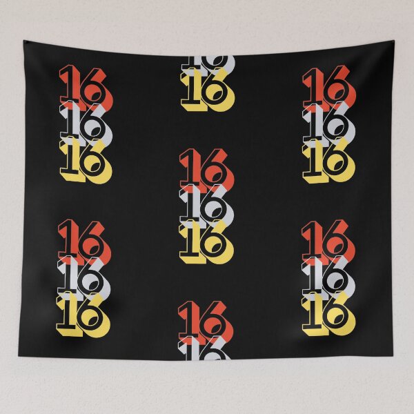 Item preview, Hero Number 16 (Offset) designed and sold by F1TwoTee.