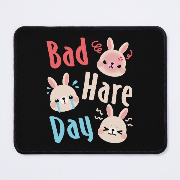 Item preview, Bad Hare Day Funny Rabbit Bunny Pun designed and sold by jaygo.