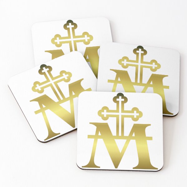 Item preview, Golden Marian Symbol / Cross Catholic designed and sold by Rebecca Hoven.