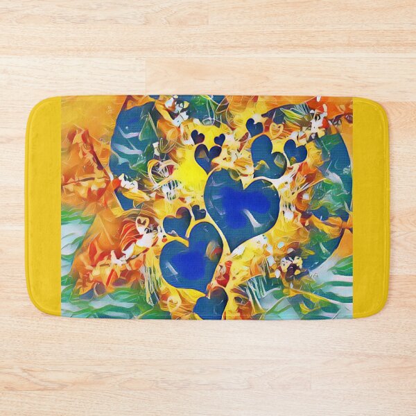 Item preview, Blue Heart of Fire | AI generated art designed and sold by DeevaValli.