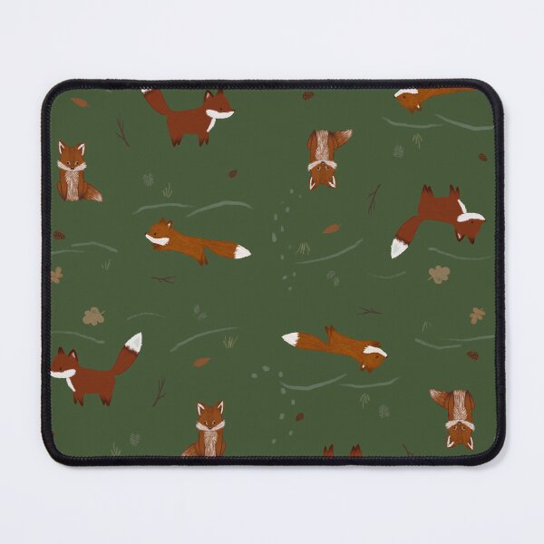 Item preview, Winter Foxes in Green designed and sold by JessieFroese.