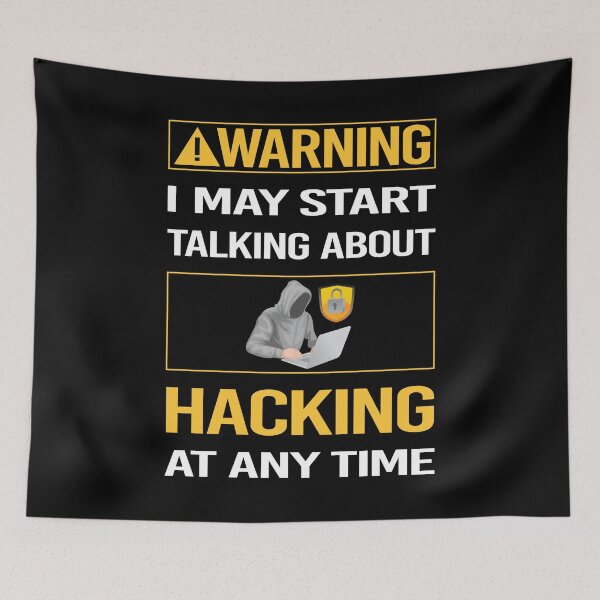 Item preview, Funny Warning Hacking Hack Hacker designed and sold by ArydeaNoriega.