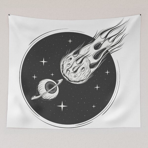 Artikelvorschau, Meteorit fällt in der Augenansicht auf Saturn entworfen und verkauft von cuprum13.