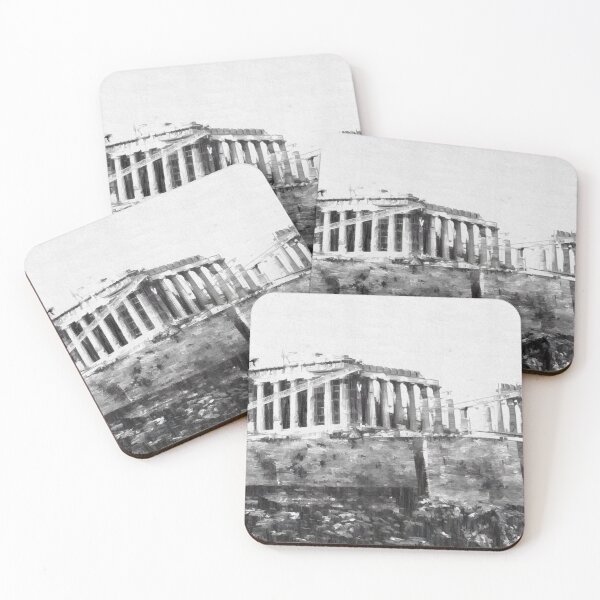 Item preview, Black and White Wall Art - Acropolis Under Construction VRS2 designed and sold by vivendulies.