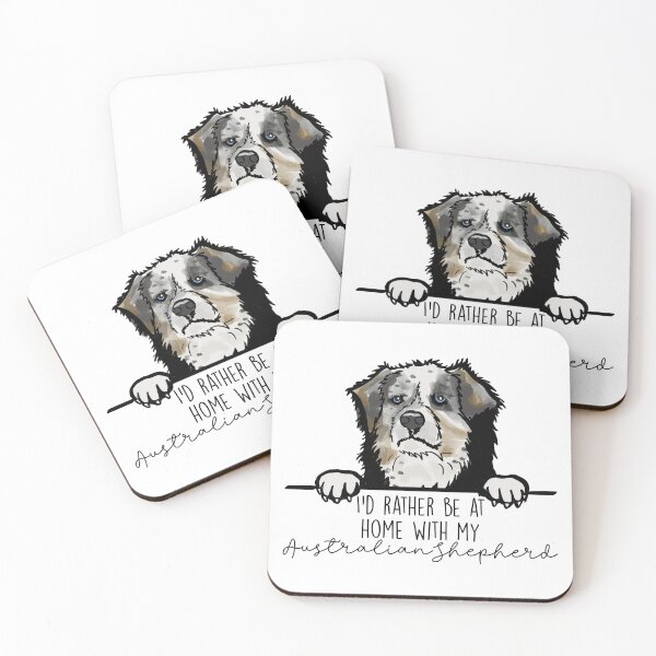 Item preview, I’d rather be at home with my Australian Shepherd  designed and sold by Little Fuzz Shop.