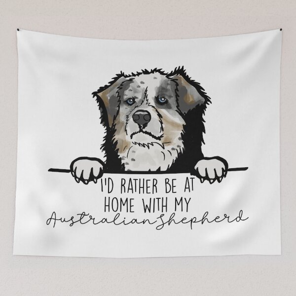 Item preview, I’d rather be at home with my Australian Shepherd  designed and sold by Little Fuzz Shop.