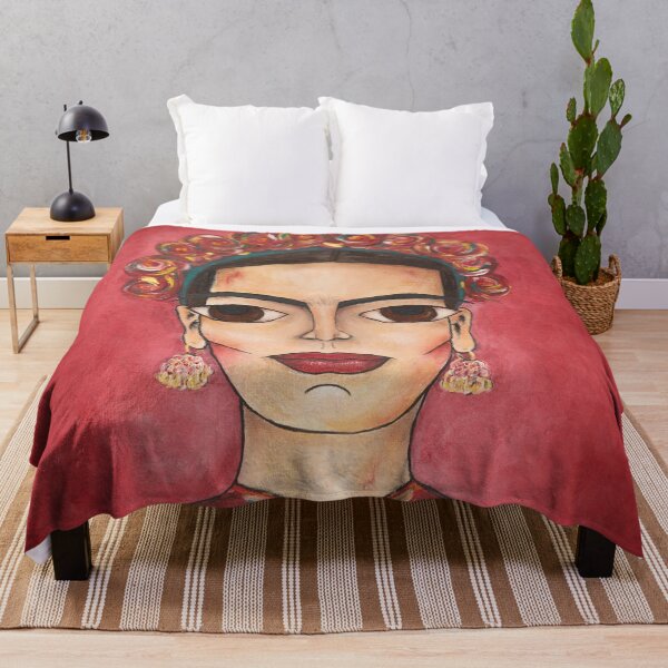 Item preview, Frida Kahlo Red Abstract Portrait designed and sold by ZoJovArt.