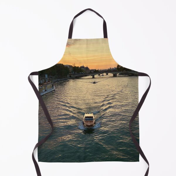 Item preview, Boat navigating the Seine river at sunset designed and sold by Travel Planet.