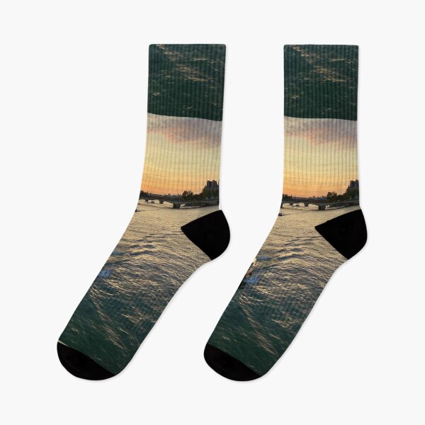 Item preview, Boat navigating the Seine river at sunset designed and sold by Travel Planet.