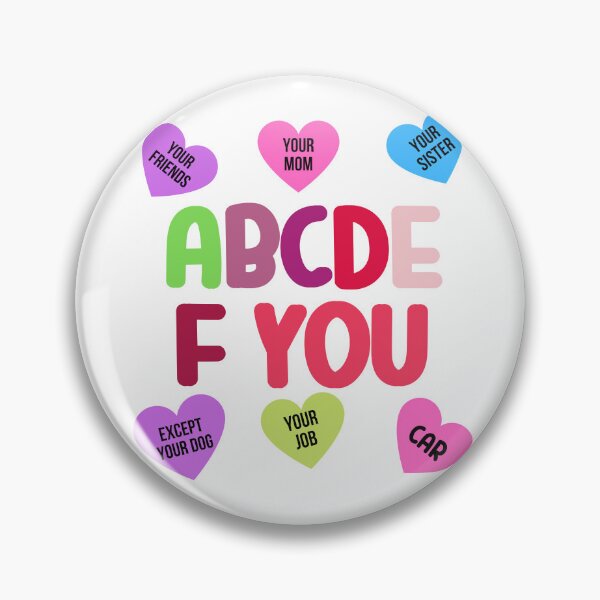 Item preview, ABCDEFU bleached alphabet - Valentines Bleached  heart- Matching funny abcdefu  designed and sold by Live  Today.