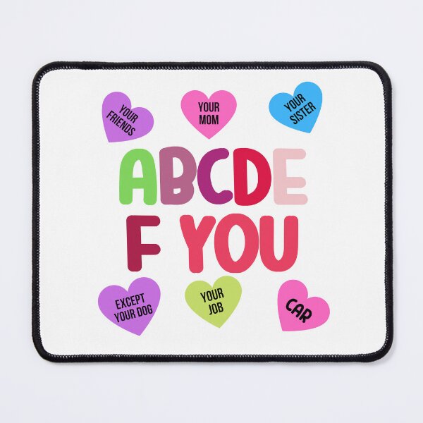 Item preview, ABCDEFU bleached alphabet - Valentines Bleached  heart- Matching funny abcdefu  designed and sold by Live  Today.
