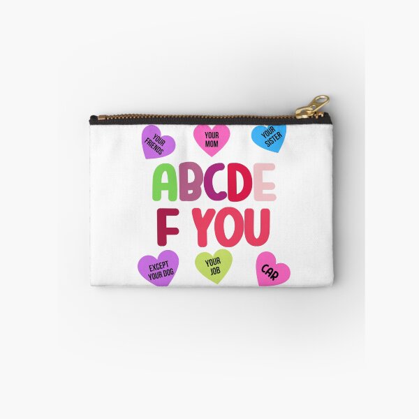 Item preview, ABCDEFU bleached alphabet - Valentines Bleached  heart- Matching funny abcdefu  designed and sold by Live  Today.
