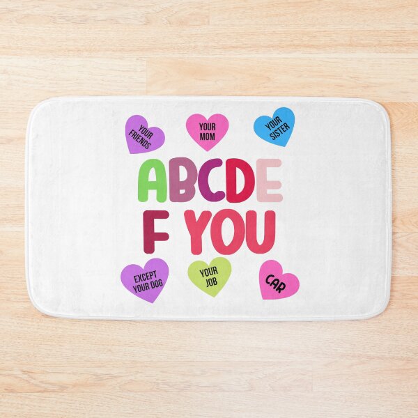Item preview, ABCDEFU bleached alphabet - Valentines Bleached  heart- Matching funny abcdefu  designed and sold by Live  Today.