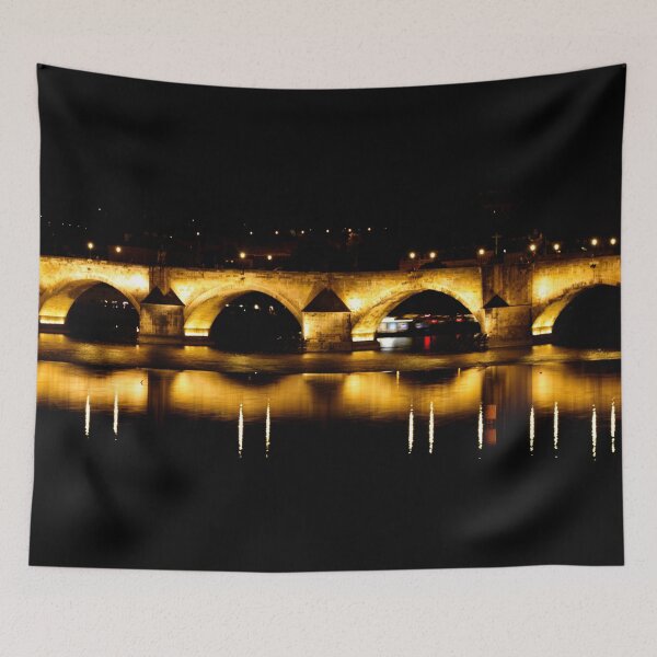 Item preview, Charles bridge in Prague at night with the light reflection in the Vltava river designed and sold by Michaelerch.
