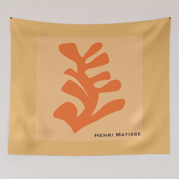 Item preview, Henri matisse Leaf Cutout - Papier Découpés orange  Art Print designed and sold by Artistic  Media.