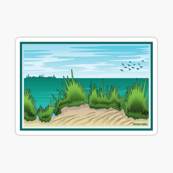 Nice Day Indiana Dunes Poster Sticker