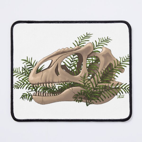 Item preview, Allosaurus Skull with Ferns designed and sold by laurenvict.
