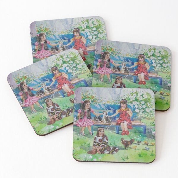 Item preview, Girlfriends in garden designed and sold by Umiska.