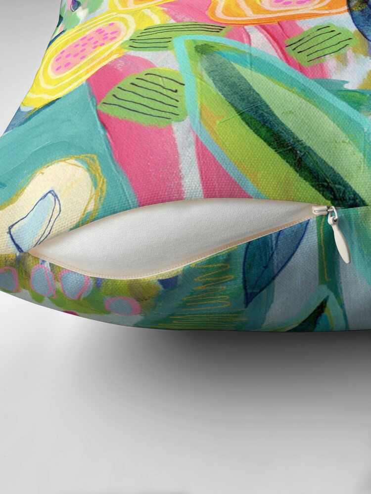 Thumbnail 2 of 4, Pillow, Happy Garden designed and sold by suzanneallard.