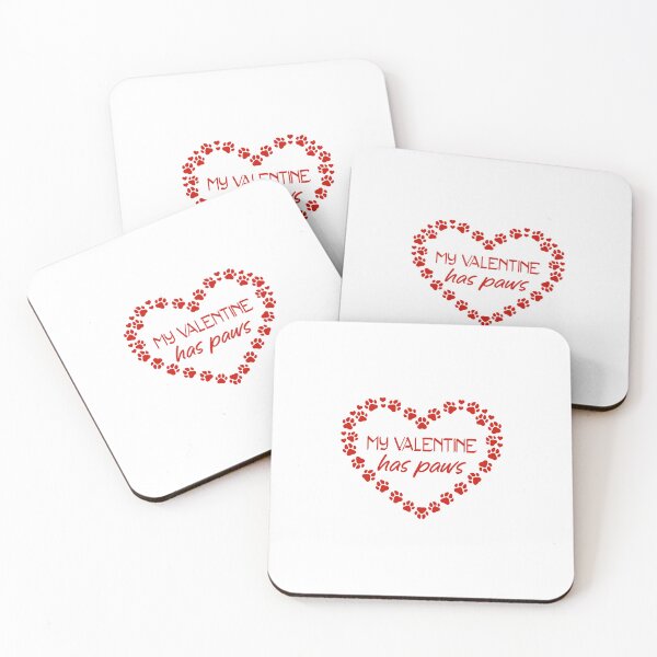 Item preview, Circle heart paws funny my valentine has paws dog lovers  valentine day heart designed and sold by KHELISTORE.