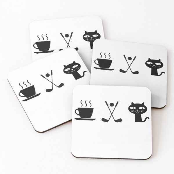Item preview, Coffee. Cats. Golf designed and sold by TheGreenGoat.