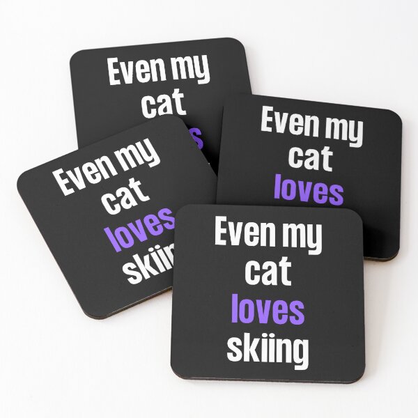 Item preview, Even my cat loves skiing designed and sold by TheGreenGoat.