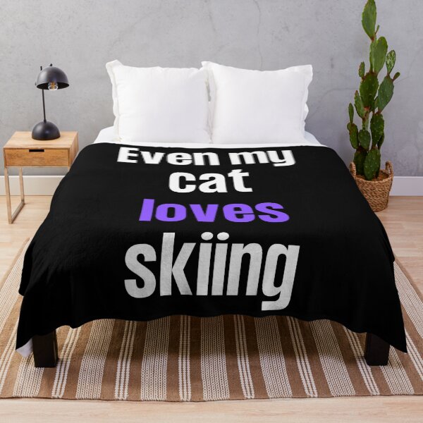 Item preview, Even my cat loves skiing designed and sold by TheGreenGoat.