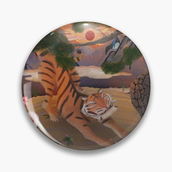 Item preview, Tiger, Magpie and Pine Tree designed and sold by kihoiminoi.