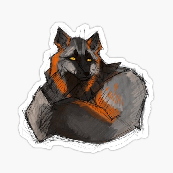 Cross Fox Sticker