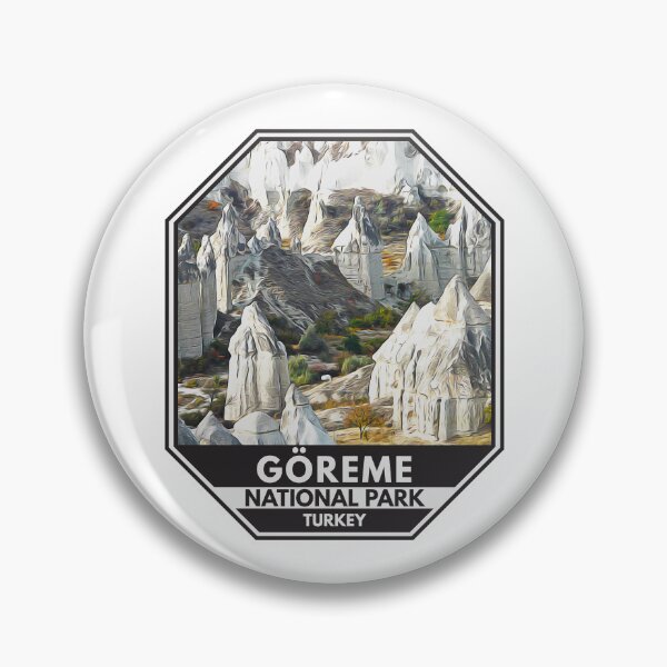 Item preview, Goreme National Park Turkey Fairy Chimneys Watercolor designed and sold by KrisSidDesigns.