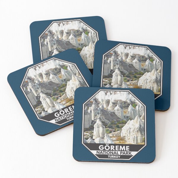 Item preview, Goreme National Park Turkey Fairy Chimneys Watercolor designed and sold by KrisSidDesigns.