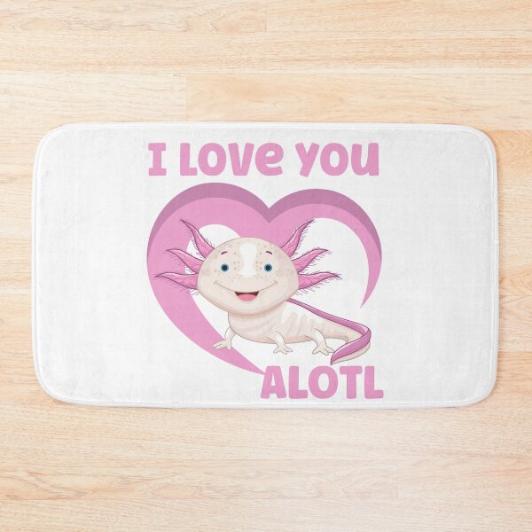Item preview, I Love You Alotl, Axolotl Valentines Day Pink Heart designed and sold by odrito.