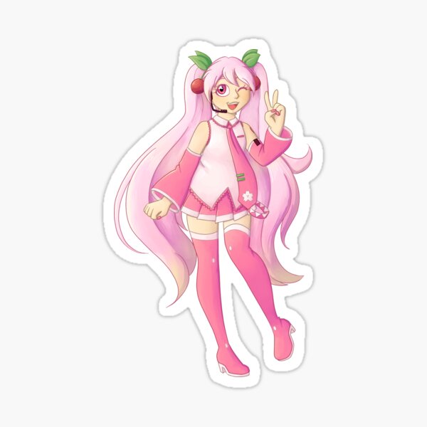 Sakura Miku Sticker for Sale by coconut-tea