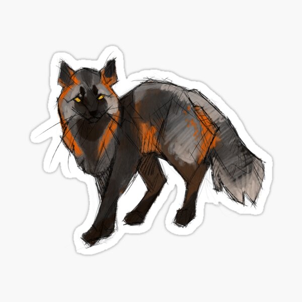 Cross Fox Sticker