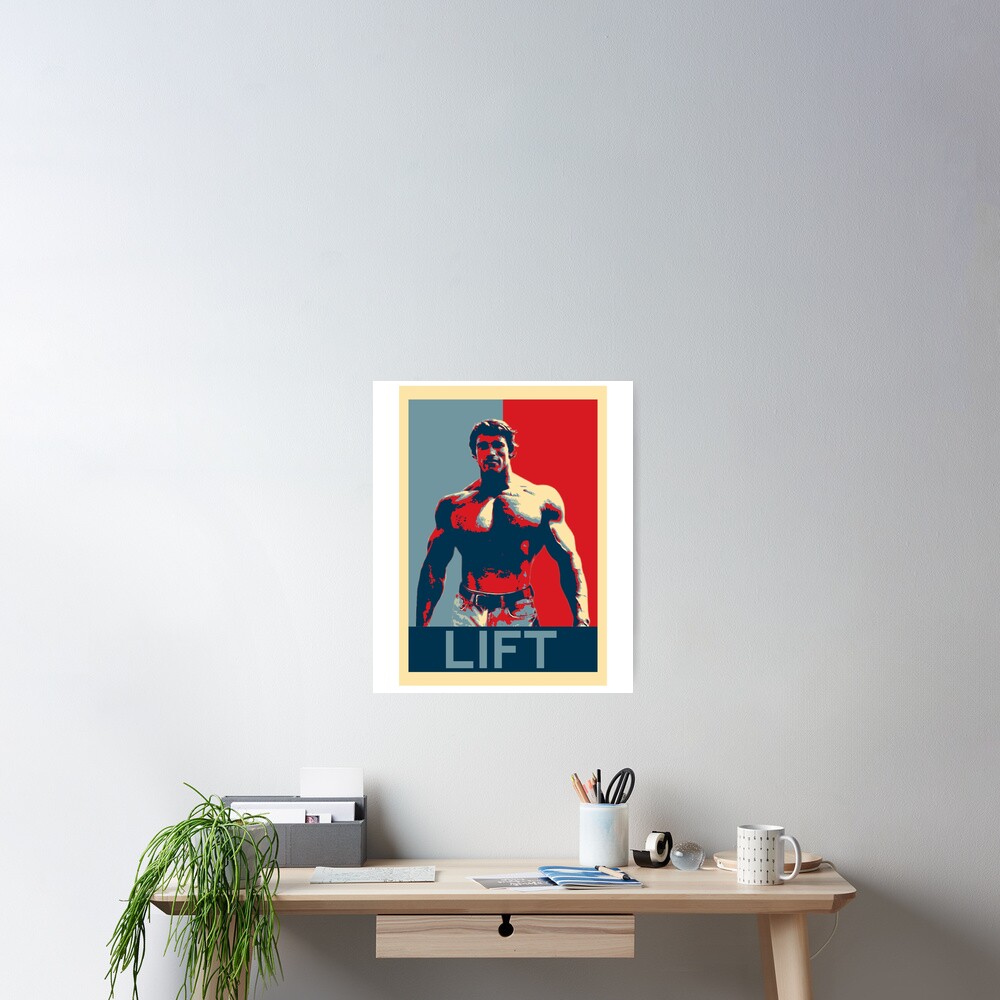 Arnold Training Lift Gym Poster