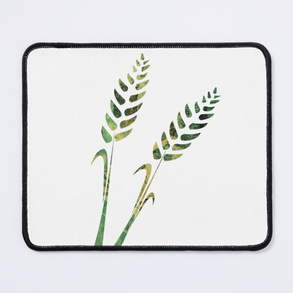 Item preview, Green nature wheat grass design on white background designed and sold by Areashor.