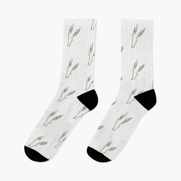 Item preview, Green nature wheat grass design on white background designed and sold by Areashor.