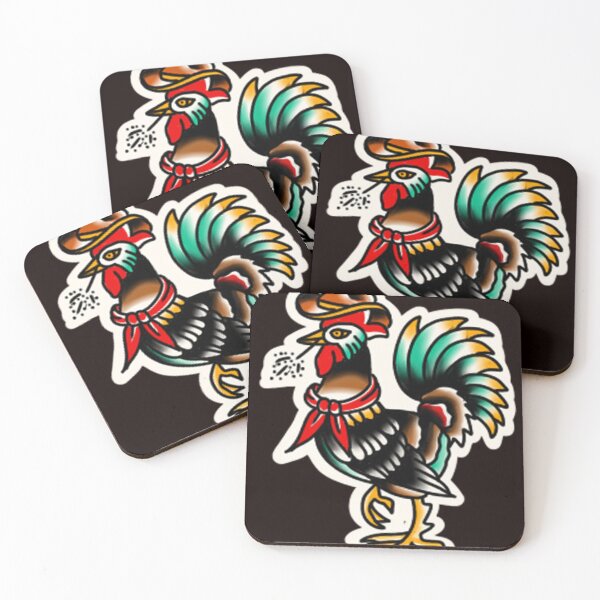 Item preview, Redneck Chicken traditional tattoo designed and sold by rafaelwolf.